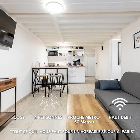 Magnifique Flat Le Belleville - Lumineux - 4 Personnes - Proche Metro Apartment *